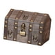 thumbnail image 4 of Cofre del tesoro pirata con tapa abatible y caja de madera codificada. Gris, 4 of 9