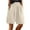 Beige, variant on Linen Shorts Women Ladies Solid Color Drawstring with Pockets Elastic Waist Loose Casual Pants Summer Clothes Cotton Beach Walking Shorts for Women Beige M