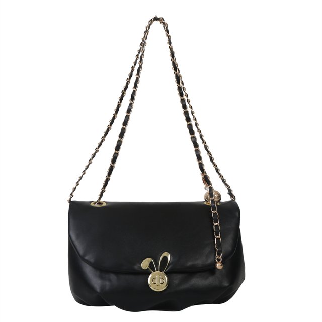 Bolsos de mensajero para mujer, bolsos de hombro con cadena, bolsos cruzados cuadrados a la moda (negro) Tmvgtek Para Estrenar