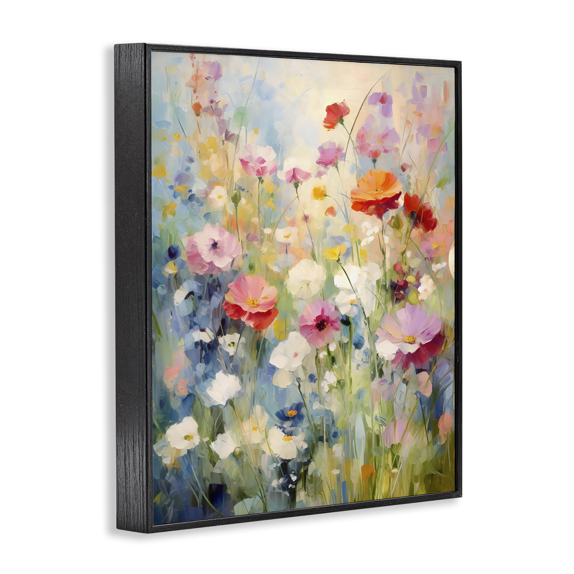 Stupell Industries Wildflower Breeze Impression Black Framed Giclee Art, design by Creative Studio