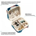 thumbnail image 2 of Santa Claus Travel Portable Jewelry Organizer: Square Jewelry Box Storage Case and Display for Rings, Earrings, Necklaces, Bracelets, and More - Suitable for Girls and Women, 2 of 6