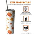 thumbnail image 6 of 20oz Fall Pumpkins and Leaves Pattern Skinny Tumblers Stainless Steel Tumbler with Lid and Straw,Vacuum Insulated Double Wall Travel Tumbler Cups with Cleaning Brush for Coffee,Tea, 6 of 6