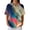 Light Blue, variant on Womens Polo Shirts Summer Waffle Vintage Texture Abstract Oil Painting Print Golf Polos Short Sleeve Button Down Collar Trendy Blouse Light Blue S