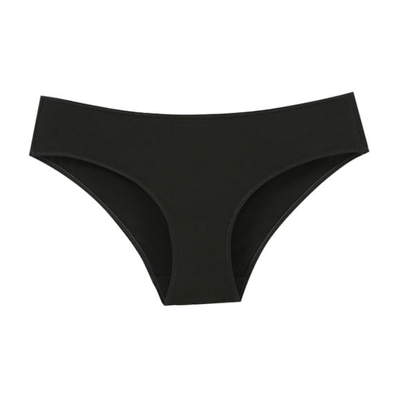 Seductiva Clearance Women's Cotton Bikini Panties Women Low Waist Panties Solid Color Briefs Elastic Waistband Seamless Female Briefs Soft Solid Color Cotton Panties Breathable Thong