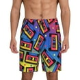 thumbnail image 1 of Fotbe Vintage Audio Cassettes Pantalones Cortos de Pijama para Hombre, Ropa de Dormir, Pantalones de Pijama Cortos para Hombre-4X-Large, 1 of 6