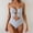 Beige, variant on Sevevn Women's One Piece Cutout Swimsuit Color Block Spaghetti Strap Bathing Suits Tummy Control Swimwear Brown S
