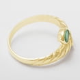 thumbnail image 5 of LBG British Made 9k Yellow Gold Natural Emerald Womens Band Ring - 33 size options - 4.75 - 33 size options - Sizes 4 to 12 Available, 5 of 6