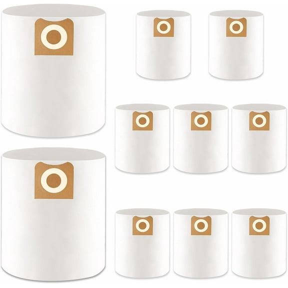 PACK 8 VF3502 Shop Vac Bags Compatible with Ridgid 12 to 16 Gallon Wet Dry Vac High Efficiency Vacuum Bag 23743 Replacement Dust Collector PS12