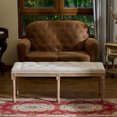 thumbnail image 5 of Bestco Vintage Ottoman Bench 47" Upholstered Entryway Bench & Dining Bench, Fabric Bench for Living Room Hallway, Beige, 5 of 9