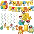 thumbnail image 1 of Pokemon Birthday Decorations Party Pikachu Tableware Plate Napkin Backdrop Balloons Decor For Kids Party Baby Shower Supplies, 1 of 7