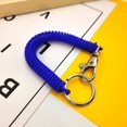 thumbnail image 1 of Retractable Coil Spring Keychain Spiral Cord Coil Keychain Holder Coil Springs Keychain Elastic Wrist Lanyard with Lobster Clasp BLUE, 1 of 8