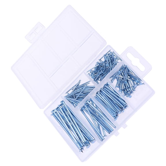 240Pack Hardware Nails Assortment Kit, 6 Size Nail for Picture Hanging, Finishing Nail, Small Nails, Nails for Wood