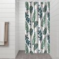 thumbnail image 3 of Small Stall Narrow Shower Curtain 36"W x 72"L – Tropical Bohemian Leaves, Mid-Century Abstract Boho Botanical Bathroom Decor, Vintage Floral Palm Leaf Pattern, Rustic Tribal Folk Style, 3 of 5