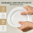 thumbnail image 2 of 100 Count White Plastic Plates 10 Inch, Disposable Heavy Duty Dinner Plates- Premium Hard Plastic Plates Fancy Disposable White Plates for Weddings, Parties and Events, 2 of 6