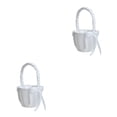 thumbnail image 4 of Moyic Cesta de flores Bowknot Portable Durable Adornos Holder Rústico Elegante Exquisito Accesorio de boda Aniversario 2Conjunto, 4 of 6