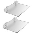 thumbnail image 1 of Juego de 2 estantes flotantes: expanda fácilmente el espacio de la pared - Estante de pared pequeño de acrílico para dormitorio, baño, sala de juegos, sala de estar, oficina, 1 of 5