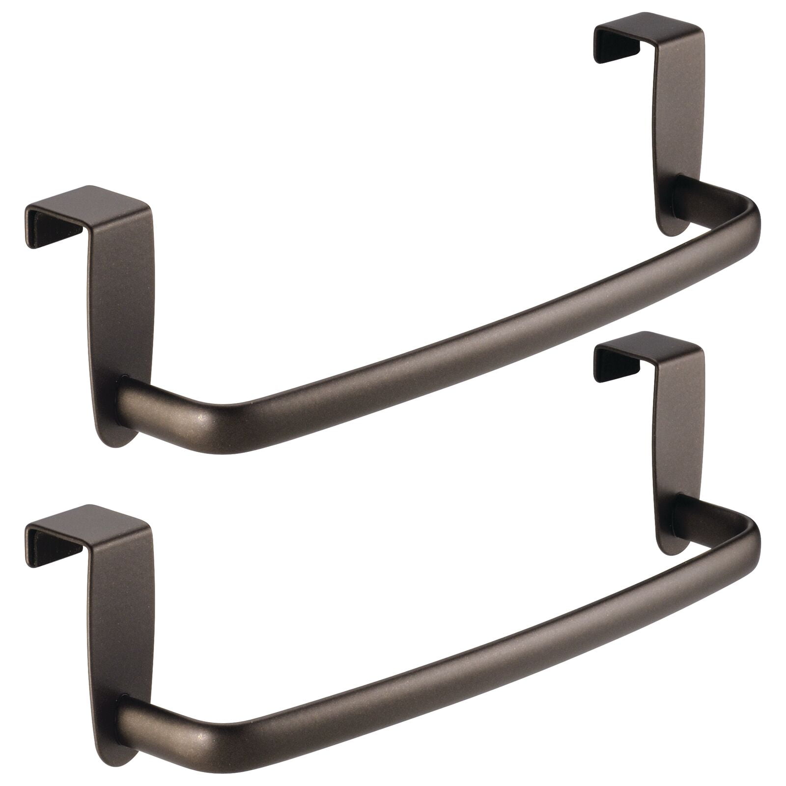 InterDesign Axis Over-the-Cabinet Metallic Dish Towel Holder Pack of 2 Bronze 