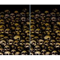 PMU Window Poster Halloween Catacombs Skulls Decoration Includes 34.5in x 60in Backlit Posters (2/pkg) Pkg/1