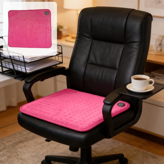 Portable Heated Seat Cushion Outdoor,Winter Heated Seats,Waterproof Seat Pad Great for Camping, Fishing, Office Chair (Pink)