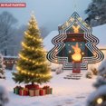 thumbnail image 3 of Metal Hanging Christmas Tree - Shaped Wind Decorations - Festive Zigzag Design with Stars for Garden & Yard Spinners, 3 of 3