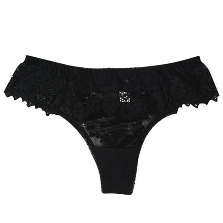 FhsagQ Lingerie Rouge pour Femmes Sans Entrejambe String en Dentelle Confortable pour Femmes Taille Basse Entrejambe en Coton sous-Vêtements Lingerie pour Femmes Lingerie Bleue pour Femmes Jeu de Rôle Sans Entrejambe Noir G