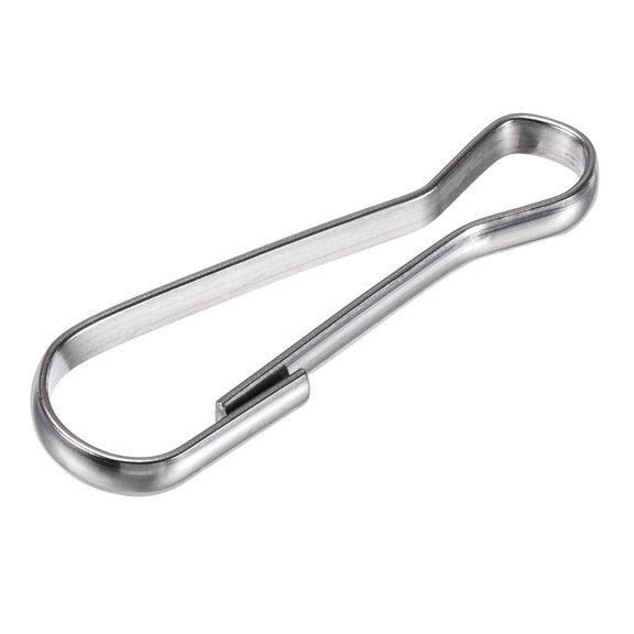 Uxcell Spring Hooks Snap Clip Hooks 1.97 inch x 0.59 inch x 0.15 inch 304 Stainless Steel 24 Pack