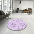 thumbnail image 4 of Ahgly Company Machine Washable Indoor Rectangle Transitional Bright Lilac Purple Area Rugs, 7' x 9', 4 of 7