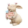 thumbnail image 1 of Estatua de Conejo de Pascua Sunnimix Escultura de resina para jardín decoración del hogar exterior flores, 1 of 8