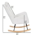 thumbnail image 7 of New Nursery Rocking Chairs, High Back Teddy Glider Rocking Chair, Upholstered Rocker Recliner Modern Rocking Accent Chairs Comfy Armchairs for Nursery, Bedroom, Living Room, 7 of 7