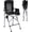 Black W/ Adjustable, variant on Oversized Tall Camping Chair for Adults, 330lbs Portable High Folding Directors Chair, Foldable Bar Height Stool with Side Pocket for Lawn Sport, Blue