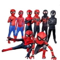 thumbnail image 2 of Disfraz de Spider-Man Kid Spider-Verse Miles Morales para cosplay Zentai, mono con patrón de Spider-Man para adultos, disfraz de Halloween, 2 of 5