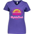 thumbnail image 3 of Inktastic Summer Enjoy the Sunshine Virginia Beach Virginia in Pink Women's V-Neck T-Shirt, 3 of 5