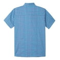 thumbnail image 3 of Bienzoe Boy's Cotton Plaid Button Down Short Sleeve Shirt Blue/Azure 13/14, 3 of 8