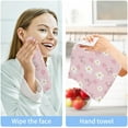 thumbnail image 7 of Coolnut Pink Cute Flower Washcloths Towels, Highly Absorbent and Soft Cotton Face Cloths, 4 Pack Quick Dry Wash Cloths - 12 X 12 Inches Washcloth Gift, 7 of 7