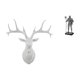 thumbnail image 1 of Estatua de cabeza de ciervo para decoración de pared, figura de caballero de alce de resina, escultura artística, adorno coleccionable, ideal para reg, 1 of 8