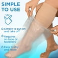 thumbnail image 2 of 100% Waterproof Cast Covers for Shower Leg - Tight Seal - Reusable Adult 2pk Half Leg Cast Protectors - Knee, Ankle, Foot, 2 of 9