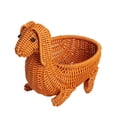 thumbnail image 2 of Siruishop Animal Shape Woven Basket Container Lightweight for Living Room Coffee Table Dog, 2 of 8