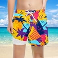 thumbnail image 2 of Boys Swim Trunks With Tropical Art Summer Beach Shorts For Big Kids Youth Print, 2 of 4