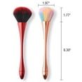 thumbnail image 2 of 2 Pcs Nail Brushes ,Remove Dust Powder For Acrylic Nails Makeup Brushes, Manicure Brush Clean Up Tools Nail Art Brush Set,Color, 2 of 9
