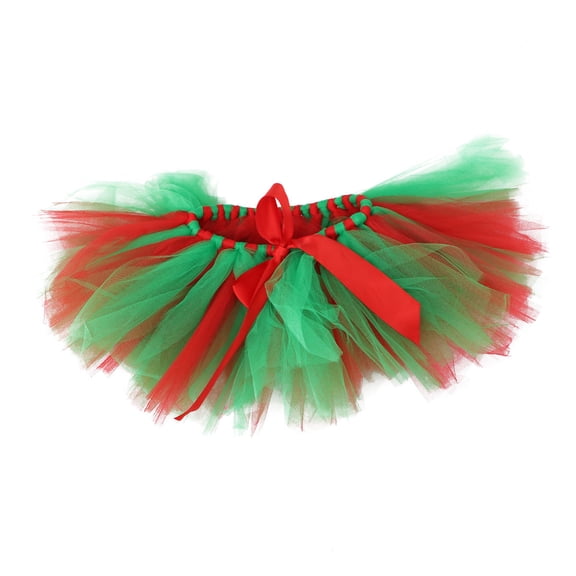 FRCOLOR Women Mesh Skirt Net Yarn Bust Skirt Christmas Gauzy Skirt 16X42cm Red