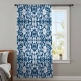 thumbnail image 4 of Navy Blue Floral Sheer Curtains 72 Inches Long, Vintage Pastoral Botanical Leaves Light Filering Curtains, Breathable Simi Curtain Privacy Drapes for Living Room Bedroom Lightweight Window Treatment, 4 of 9