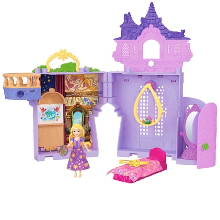 Disney Princess Rapunzel Storytime Stackers Doll House Small Doll Pascal Figure & 7 Accessories