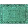 thumbnail image 1 of Ahgly Company Indoor Rectangle Oriental Turquoise Blue Traditional Area Rugs, 3' x 5', 1 of 4