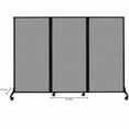 thumbnail image 4 of Versare&nbsp;QuickWall&nbsp;Folding Portable Partition&nbsp;Black Frame | 3 Panels | 8'4" x 7'4" Lime Green Fabric, 4 of 7