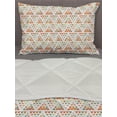 thumbnail image 3 of Abstract Comforter & Sham Bedding Set, Geometric Shapes Pattern Triangular Formations Modern Retro Design Earth Tones, 3 pcs Duvet Set Microfiber Filling Quilt, 5 Sizes, Multicolor, by Ambesonne, 3 of 4