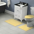 thumbnail image 2 of Garland Rug Queen Cotton Washable Bath Rug Set, 3 Piece Set (21"x34" Bath Rug, Contour Rug, & Toilet Lid) Soft Yellow, 2 of 6