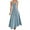 Light Blue, variant on Chouyatou Women's Adjustable Strap Midi Long Denim Dress 2024 Button Down A-Line Swing Flowy Jean Dress