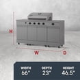 thumbnail image 4 of TYTUS Fresno 4-Burner Gunmetal Gray Gas Grill with Side Burner, Piezo Ignition, Ice Bucket, 4 of 22