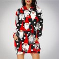 thumbnail image 1 of TIMIFIS Robe de Noël Moche pour Femmes, Manches Longues, Imprimé Bonhomme de Neige, Robe Chemise Décontractée Moulante avec Poche, 1 of 6