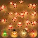 thumbnail image 2 of Cadena de luces LED con forma de copo de nieve de Papá Noel, 2 m, 20 LED, decoración navideña para el hogar, adorno para árbol de Navidad 2024, regalo para niños, Año Nuevo, 2 of 5